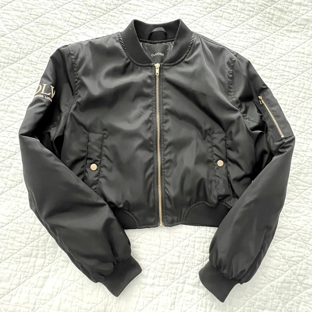 Stylish Bomber Jacket with Gold Finishes - Picture 1 of 12